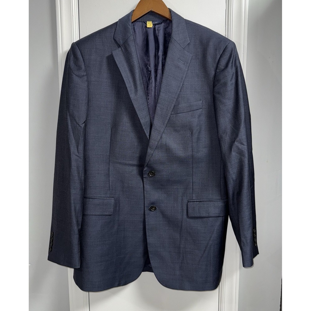 Brooks Brothers 1818 Madison Vitale Barberis Canonico Blazer 42L Blue Wool Italy